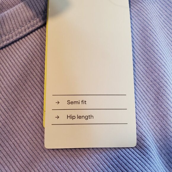 NWT ALL IN MOTION SZ XL Athletic Light Lavender Purple Ribbed Top w/Side Ruching - Picture 6 of 7
